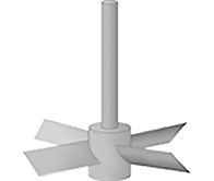 Pitched paddle impeller