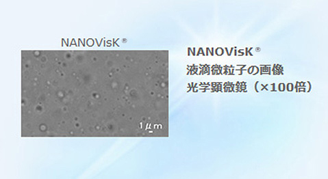 NANOVisK®液滴微粒子の画像